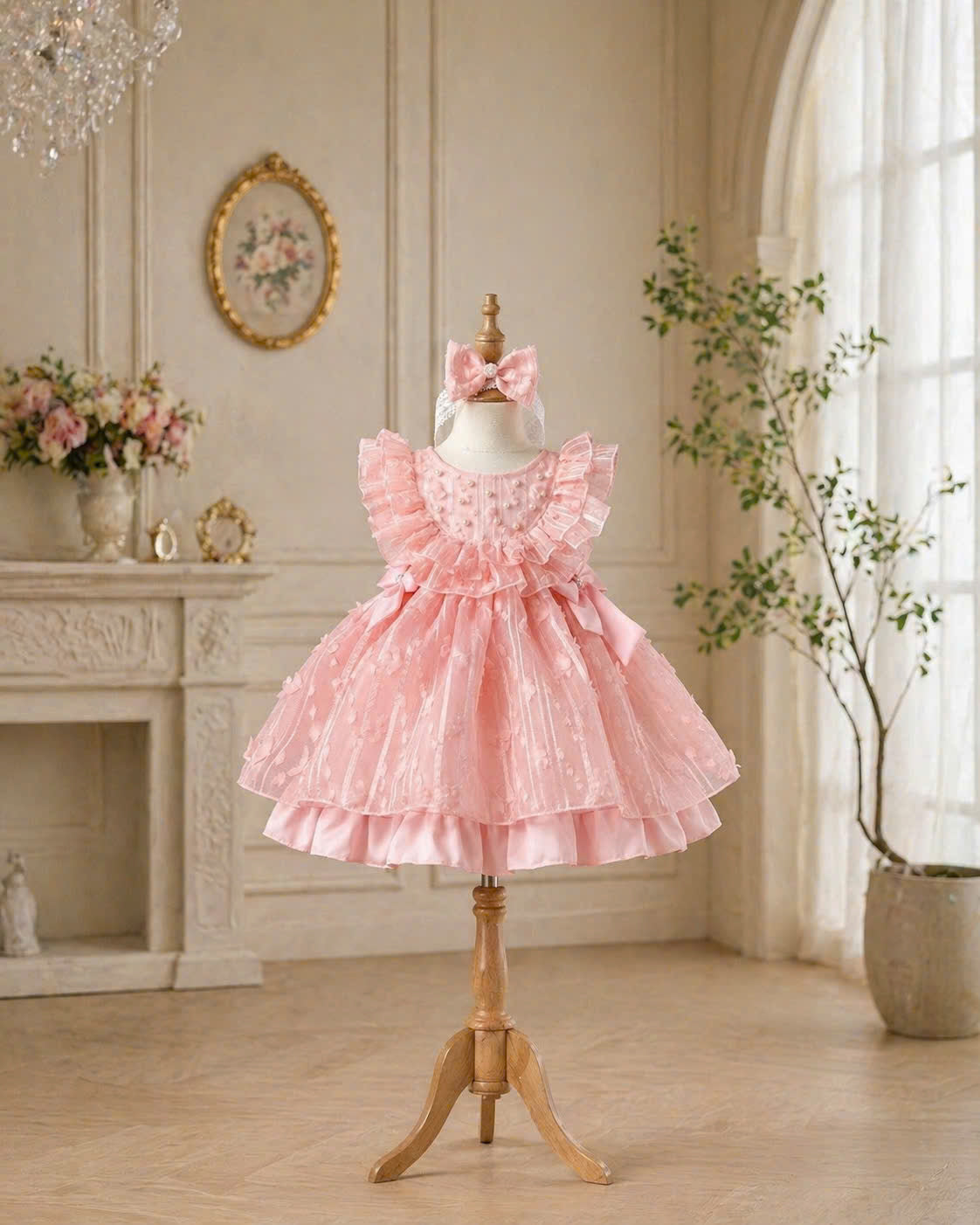 newborn princess dress Lolita Puff Newborn-3Years| Pearl Organza Tulle Baby Dr – Gigie Boutique Sleeve Length Color:Green Bean Women's Cocktail & Party style_code:348878