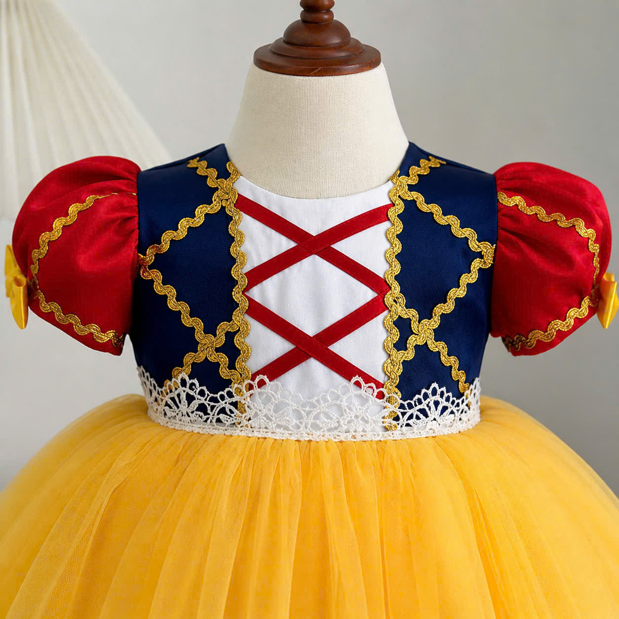 Snow White Inspired Girl Dress 1–6 Years | Princess Tulle Dress | Book Week, Birthday & Fairytale Party Outfit