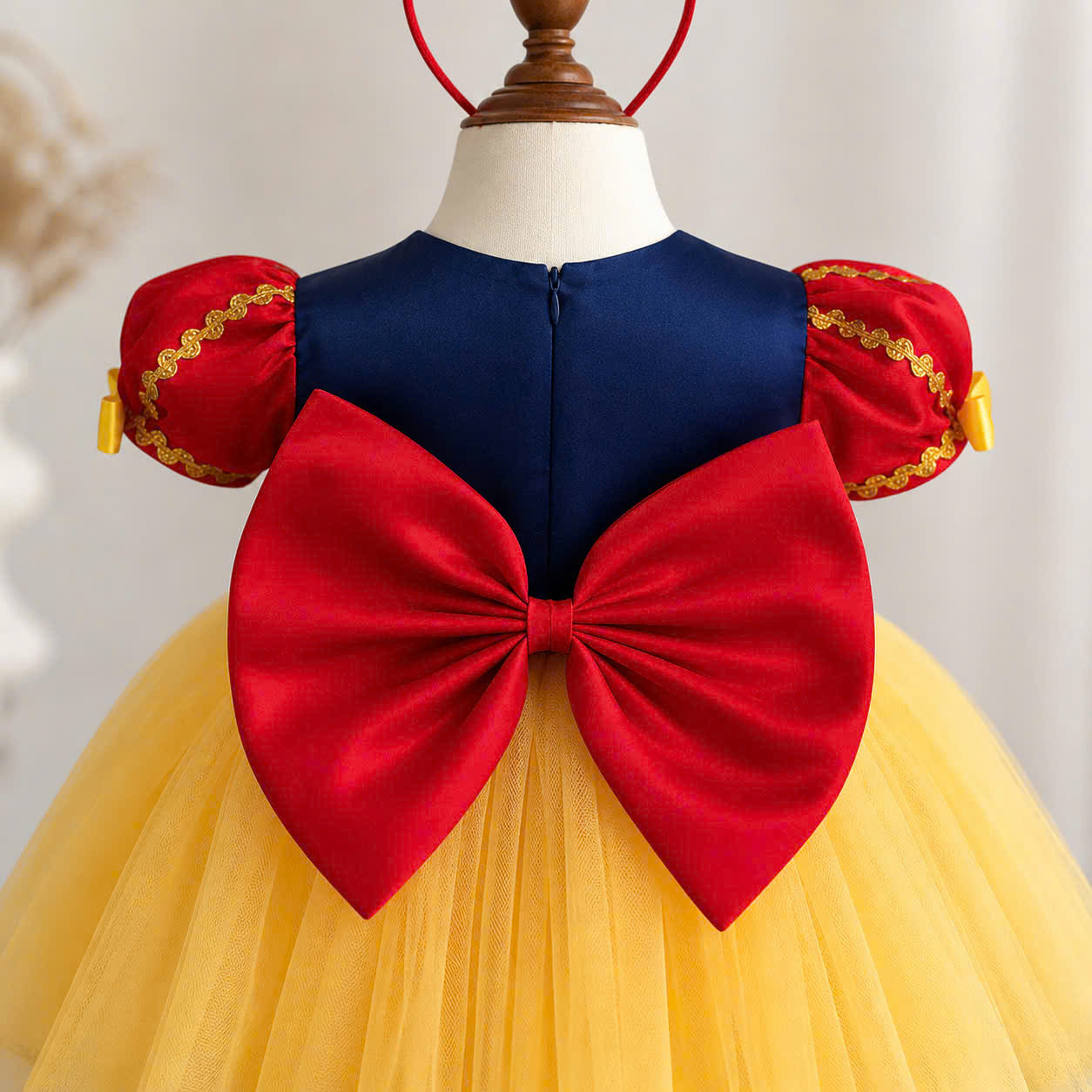 Snow White Inspired Girl Dress 1–6 Years | Princess Tulle Dress | Book Week, Birthday & Fairytale Party Outfit