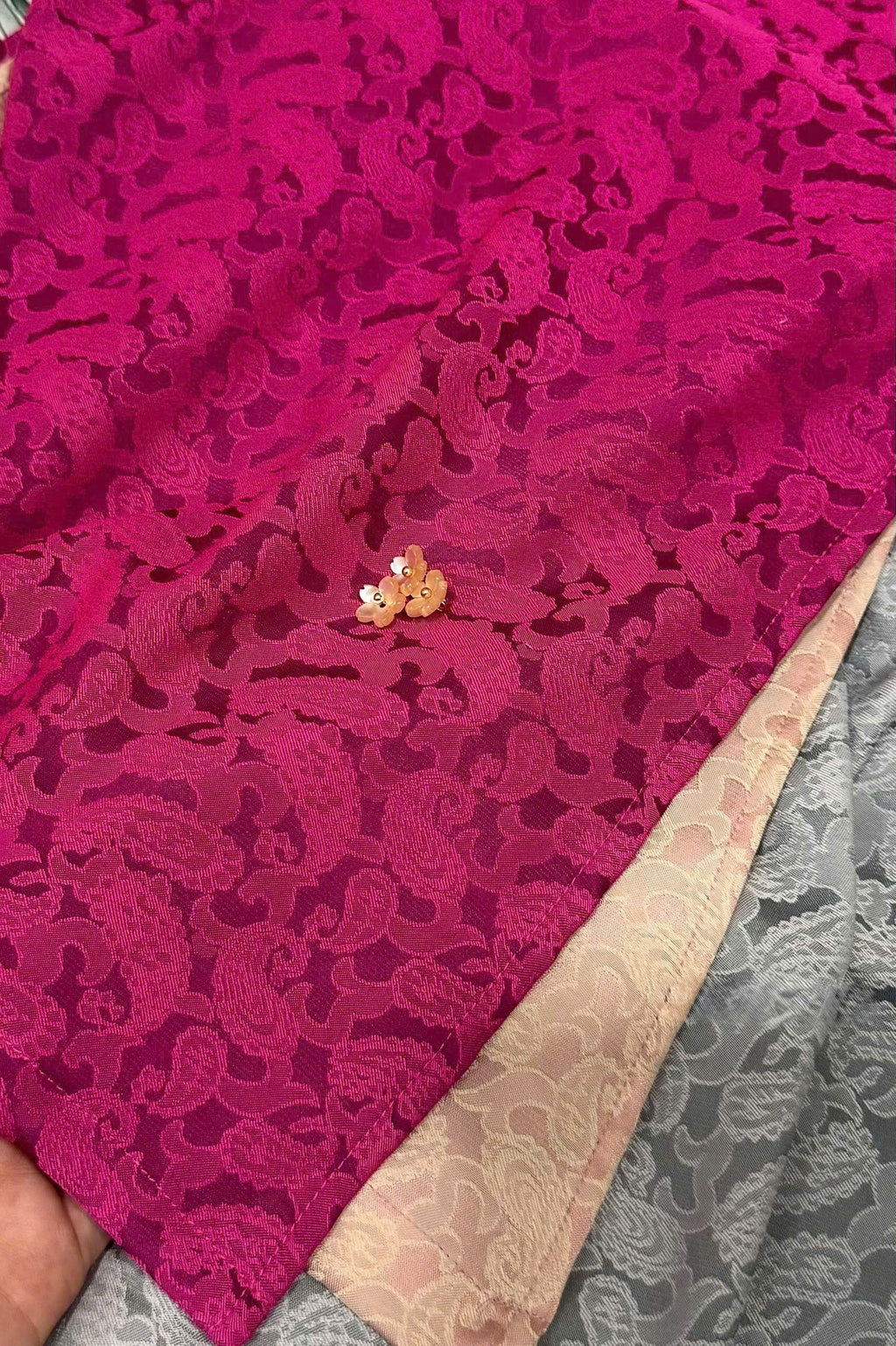 Imperial Bloom 4-Flap Áo Dài – Plum Jade (6 Months–7 Years) | Silk Brocade Vietnamese Traditional Outfit | Lunar New Year (Tết ) & Special Occasion Wear