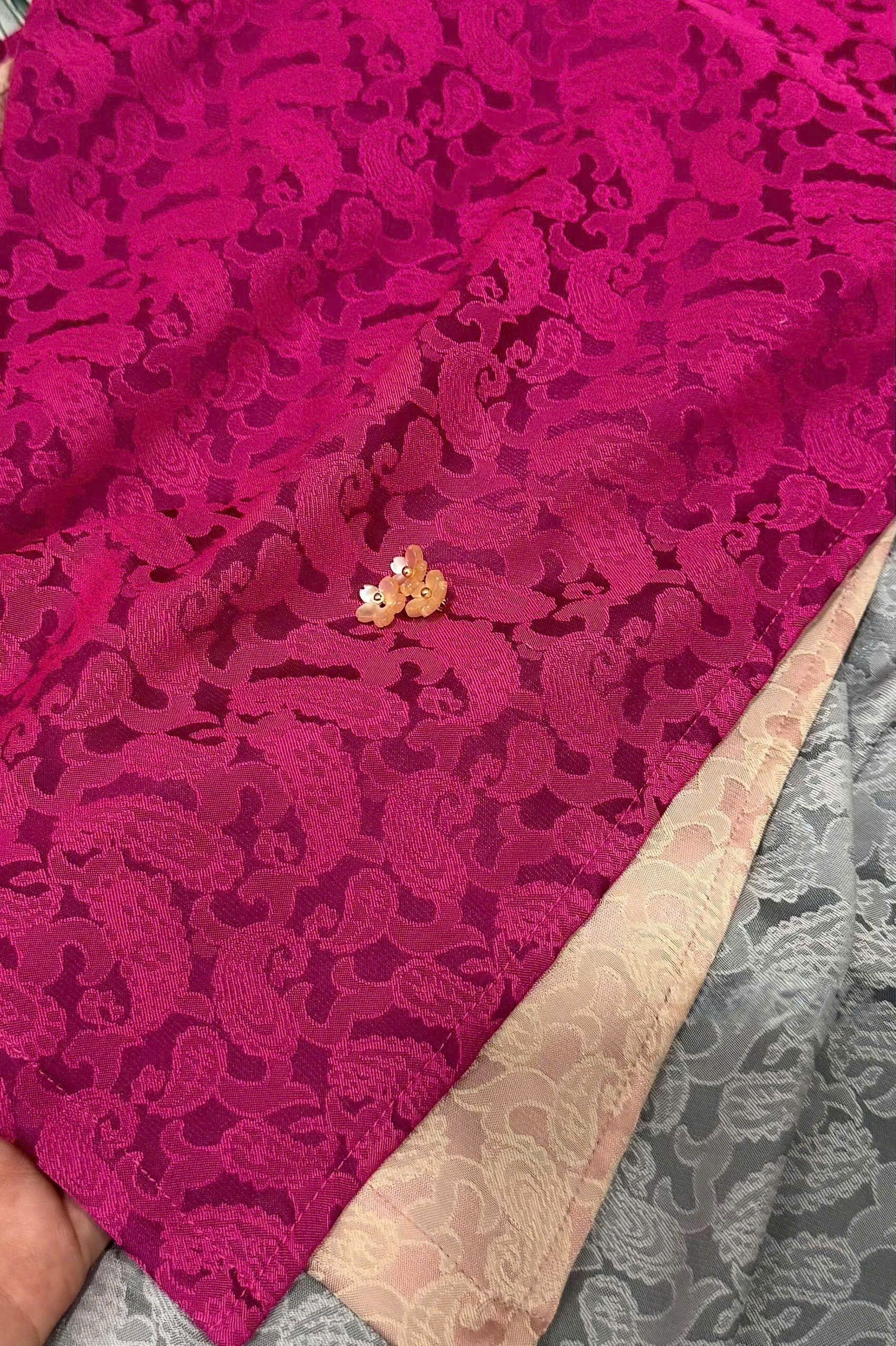 Imperial Bloom 4-Flap Áo Dài – Plum Jade (6 Months–7 Years) | Silk Brocade Vietnamese Traditional Outfit | Lunar New Year (Tết ) & Special Occasion Wear