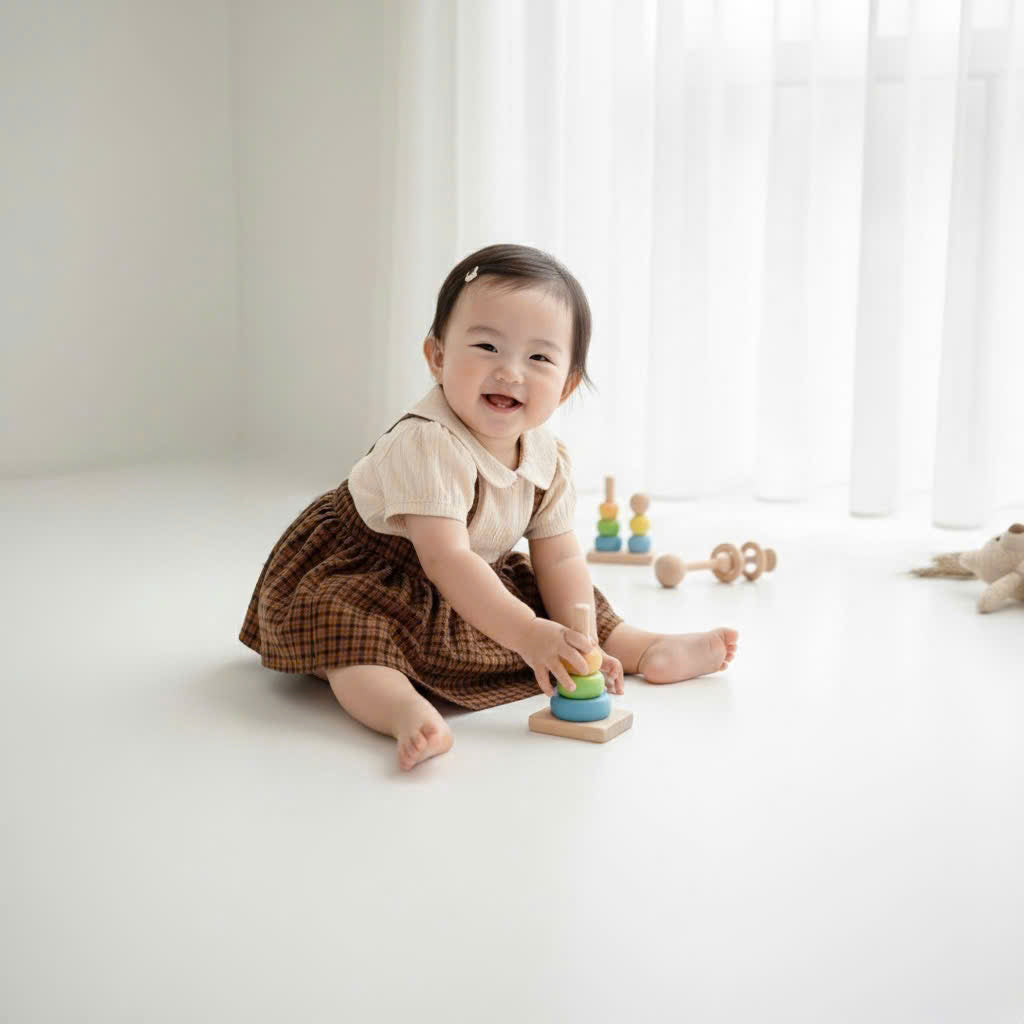 Classic Charm Romper Dress Set Newborn–3Months | Cotton Muslin Baby Outfit | Collar Top & Suspender Romper Dress