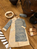 Imperial Mist Áo Dài – Cream Blue Harmony Boy Version (Newborn–9 Years) | Optional Soft Mấn & Ivory Khăn Đóng