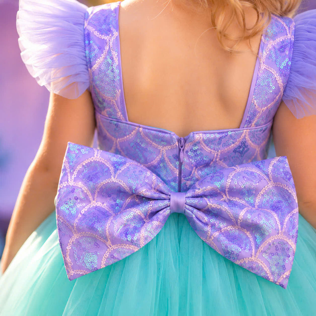 Ariel Inspired Girl Dress 1–6 Years | Mermaid Princess Tulle Dress | Birthday, Book Week & Party Outfit