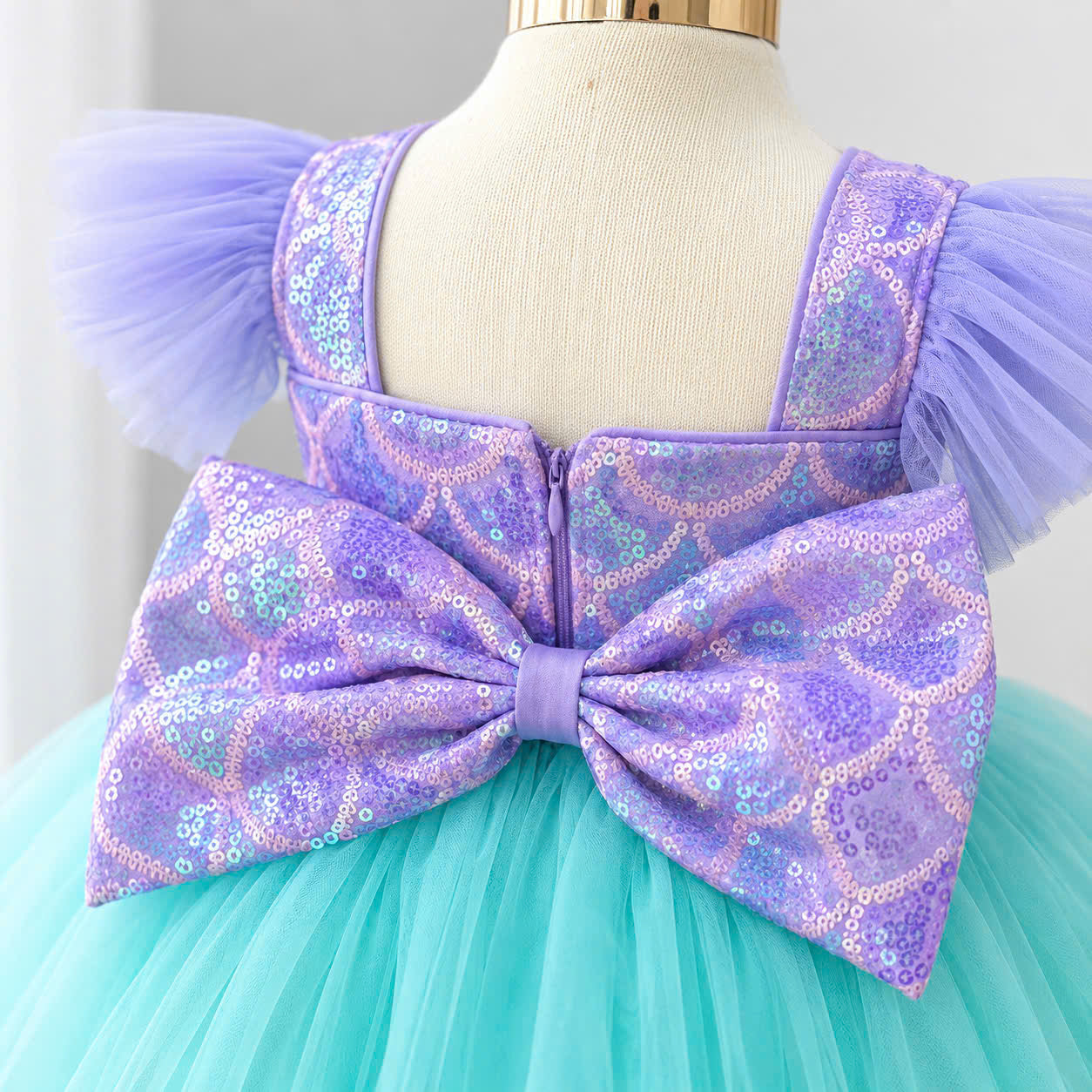 Ariel Inspired Girl Dress 1–6 Years | Mermaid Princess Tulle Dress | Birthday, Book Week & Party Outfit