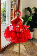 Vietnamese Yếm Halter Dress – Golden Thread Brocade (1–6 Years) | Traditional Festival Dress for Girls | Matching Soft Mấn Included