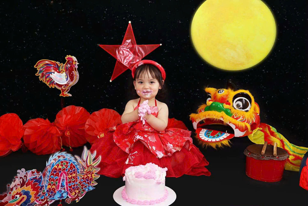 Vietnamese Yếm Halter Dress – Golden Thread Brocade (1–6 Years) | Traditional Festival Dress for Girls | Matching Soft Mấn Included