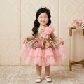 Vietnamese Yếm Halter Dress – Rosy Charm Blossom (1–6 Years) | Traditional Festival Dress for Girls | Matching Soft Mấn Included