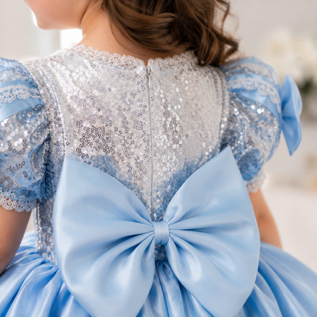 Cinderella Inspired Girl Dress 1–6Years | Blue Princess Tulle Dress | Fairytale Birthday Party Outfit | Classic Princess Dress for Girls