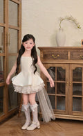Bella Bloom 3-in-1 Flower Girl Dress 1–6 Years | Removable Overskirt & Bow Train | Birthday, Communion & Wedding Dress