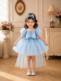 Celeste Princess 2-in-1 Dress 1–6 Years | Removable Train & Bow | Flower Girl, Birthday & Party Dress