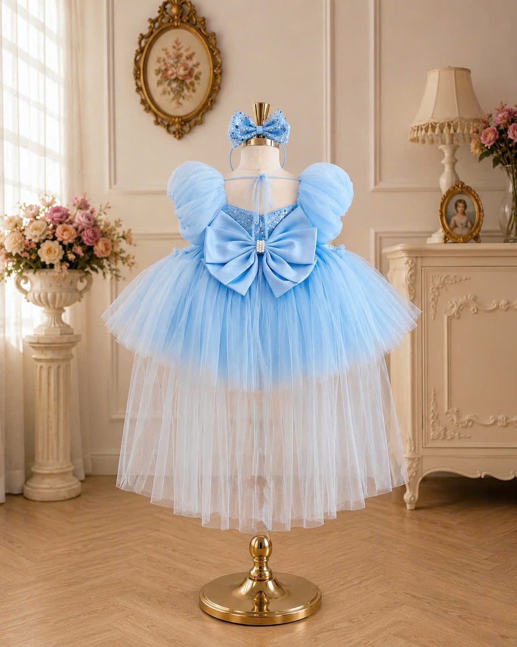 Celeste Princess 2-in-1 Dress 1–6 Years | Removable Train & Bow | Flower Girl, Birthday & Party Dress
