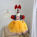 Snow White Inspired Girl Dress 1–6 Years | Princess Tulle Dress | Book Week, Birthday & Fairytale Party Outfit