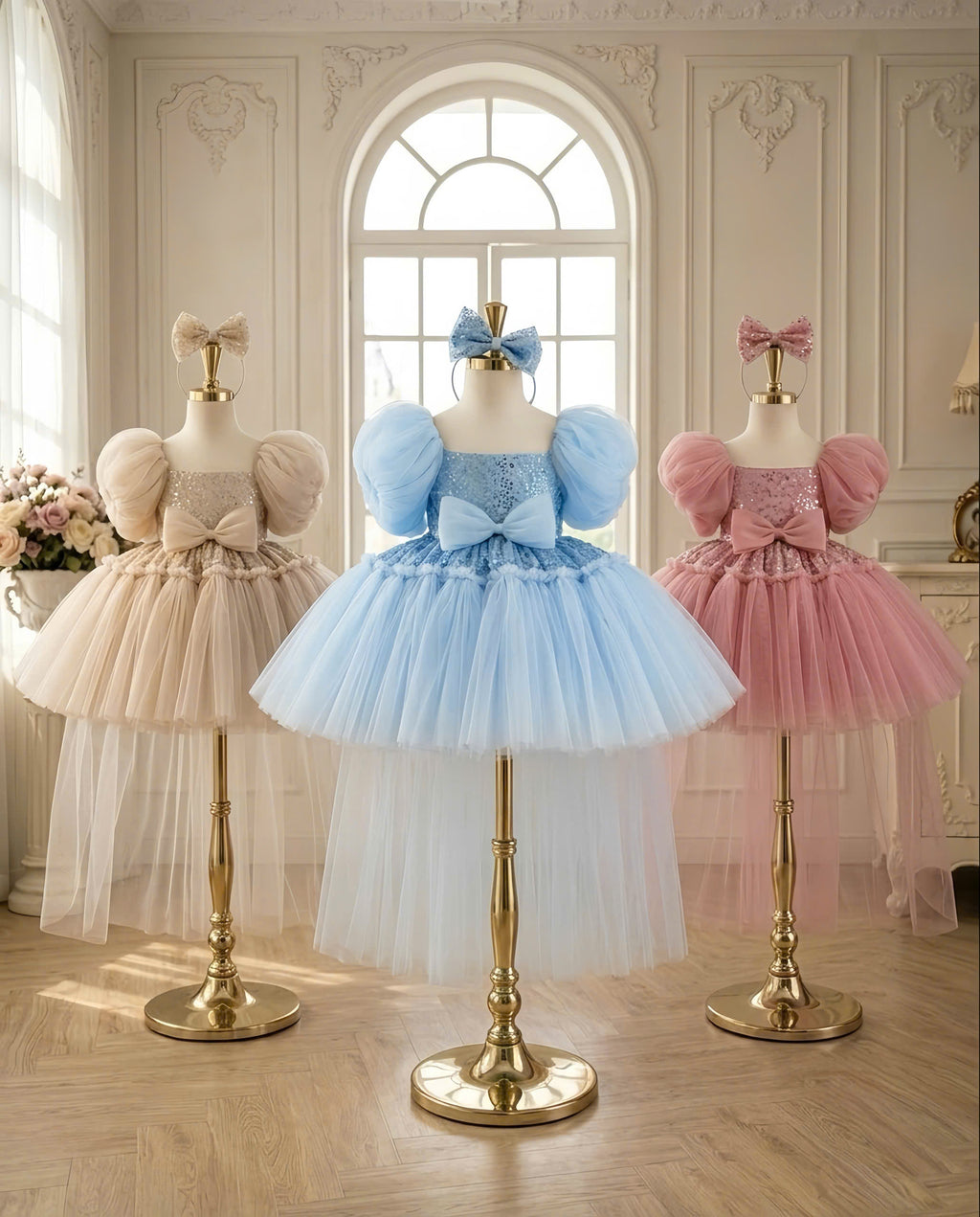 Celeste Princess 2-in-1 Dress 1–6 Years | Removable Train & Bow | Flower Girl, Birthday & Party Dress