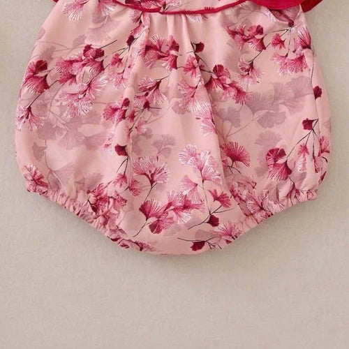 Cheongsam Romper – Blossom Charm Newborn–2Years | Floral Baby Romper with Matching Bonnet & Baby Shoes | Lunar New Year Outfit