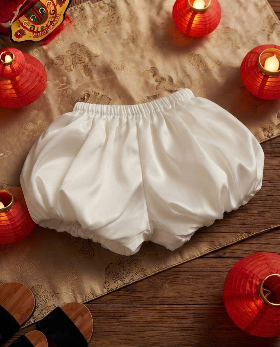 Halter Top & Pants Set – Lotus Harmony Newborn–3 Years | Traditional Yếm Set with Matching Headband | Lunar New Year & Tết Outfit