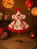 Cheongsam Dress - Lantern Newborn–5 Years | Floral Cheongsam Princess Dress with Matching Headband | Tết, Mid-Autumn & Birthday Dress