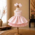 Halter Neck Dress - Rosy Dream 3 Months–3 Years | Pink Brocade Yếm-Inspired Princess Dress | Tết, Mid-Autumn & Birthday Dress