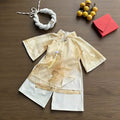 Gold Embroidery Áo Dài Set Newborn–1 Year | Vietnamese Traditional Baby Girl Outfit with Matching Pants & Headband | Tết, Lunar New Year & Mid-Autumn