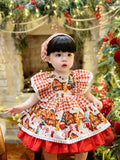 Christmas Village Boutique Dress & Matching Headscarf (NB - 5 years)