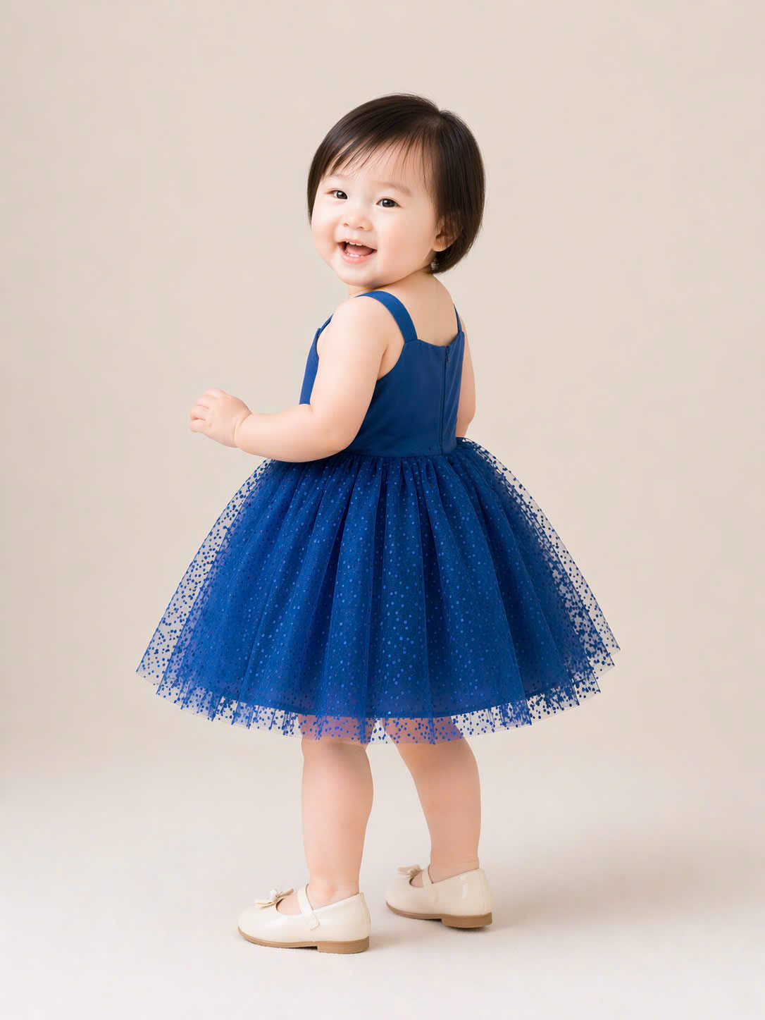 Sparkle Tulle Romper Dress with Bow – Baby Girl Party Outfit (6M–3Y)