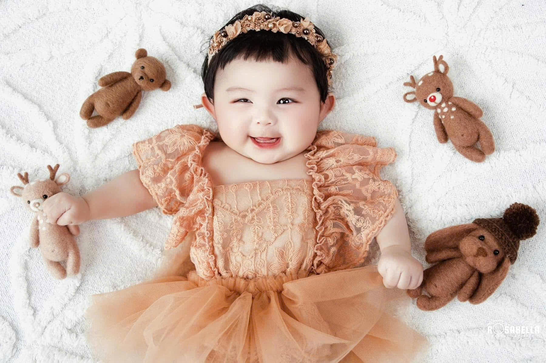 Vintage Lace Baby Girl Romper Dress with Tulle Skirt & Bonnet – Newborn to 3Y Outfit