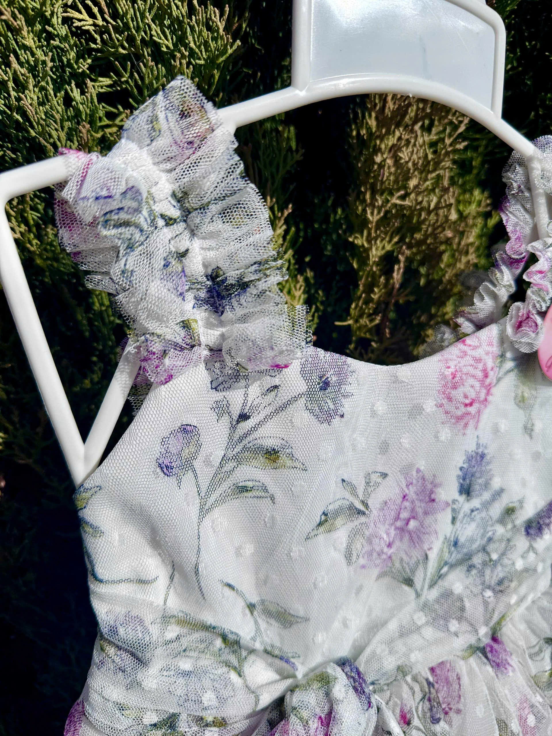 Floral Baby Girl Dress | Ruffled Tulle Party, Wedding Outfit (3M-3Y)