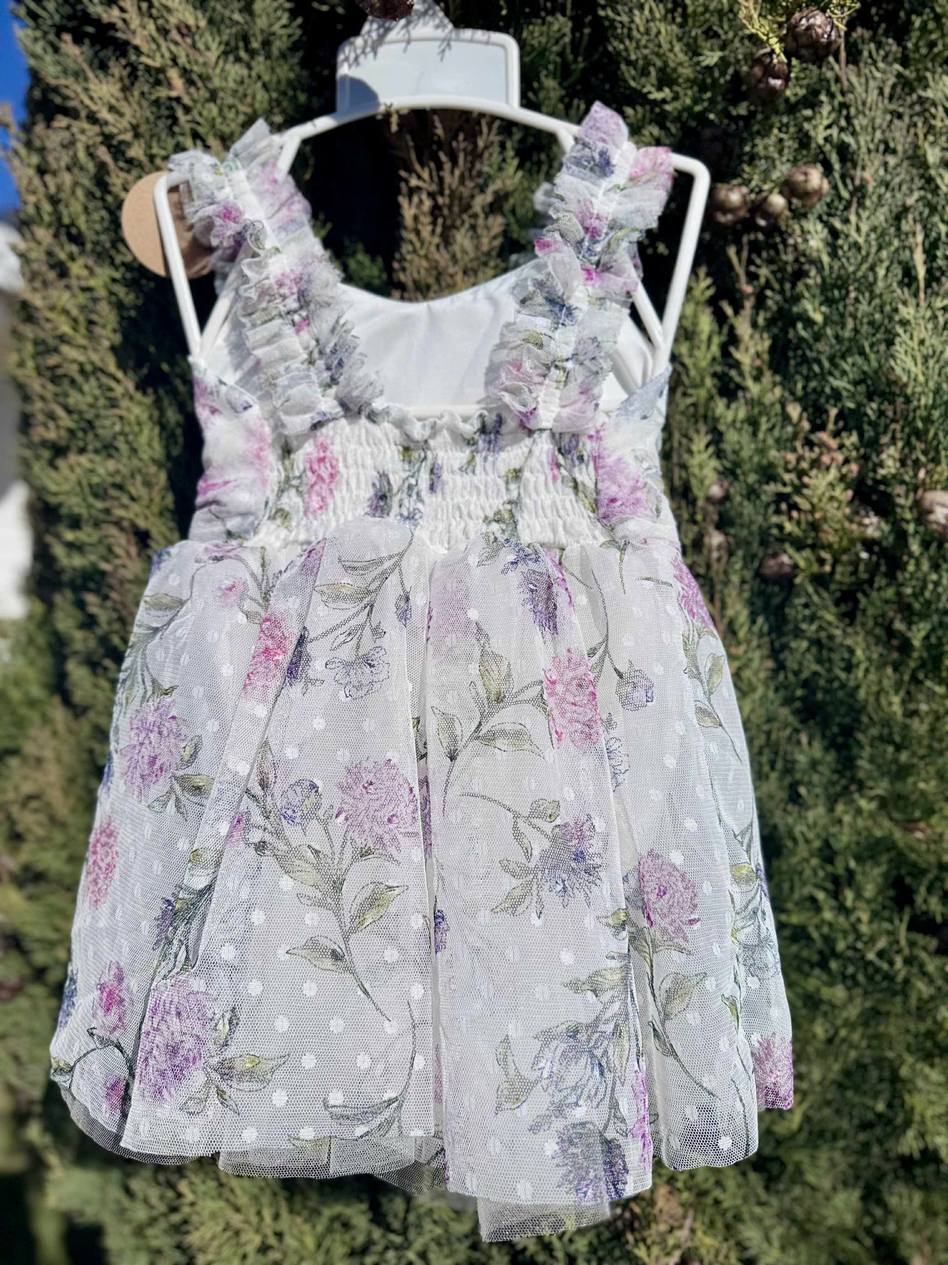 Floral Baby Girl Dress | Ruffled Tulle Party, Wedding Outfit (3M-3Y)