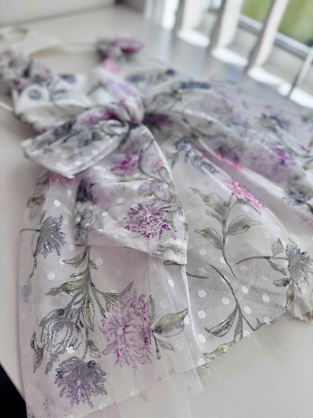 Floral Baby Girl Dress | Ruffled Tulle Party, Wedding Outfit (3M-3Y)