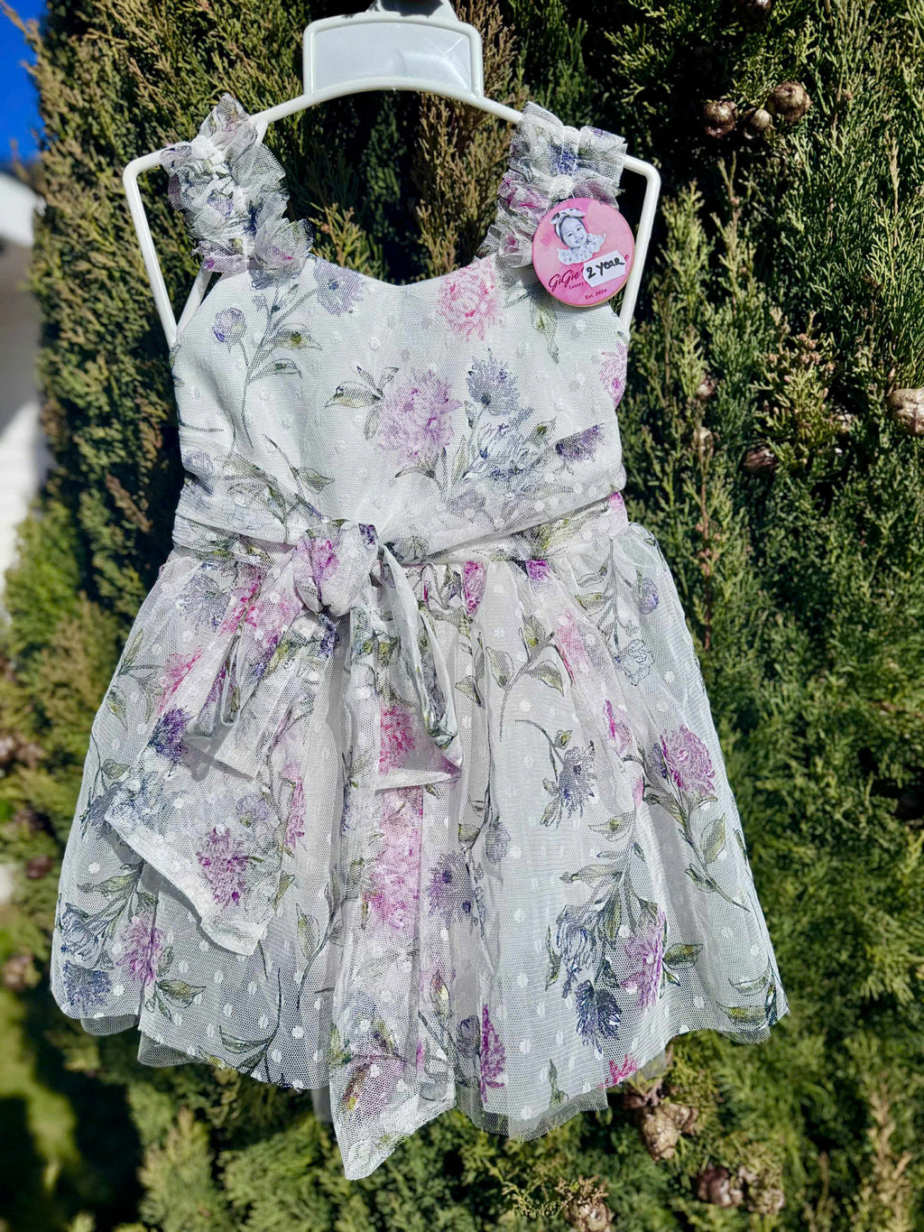 Floral Baby Girl Dress | Ruffled Tulle Party, Wedding Outfit (3M-3Y)