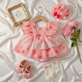 Sweet Strawberry Dreams Romper Set NB-2Y | Strawberry Baby Outfit with Bonnet | Everyday & Photoshoot Outfit