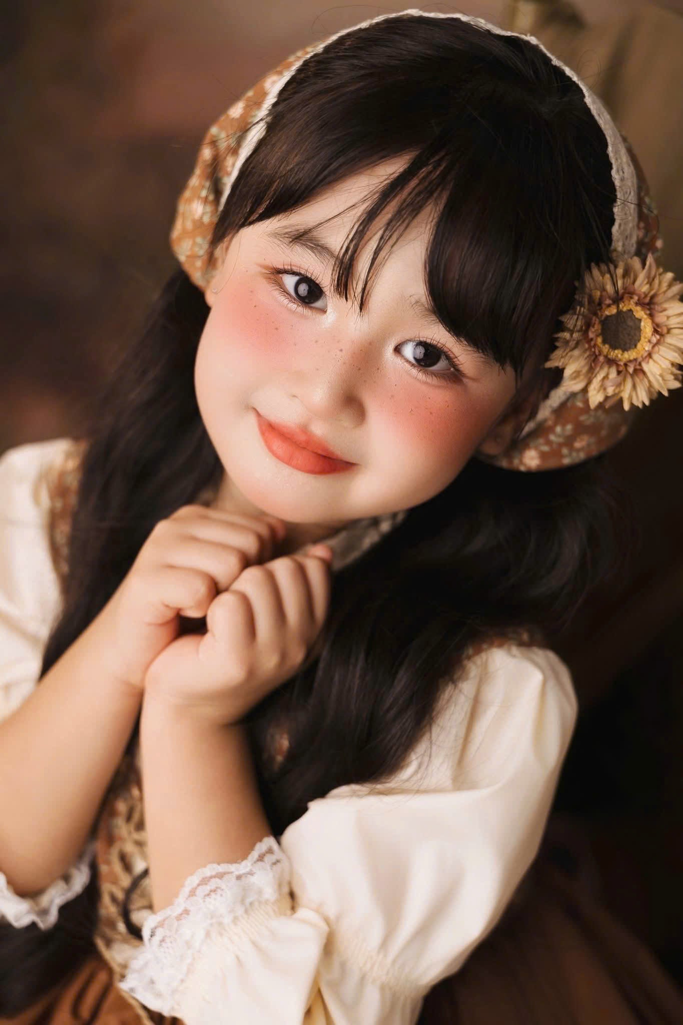 Caramel Cottagecore Lace Dress 1–6Y | Vintage Ruffle Girls Dress | Autumn Photoshoot & Birthday Outfit