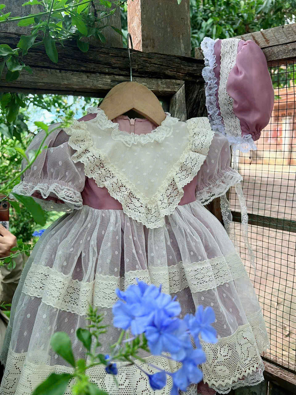 Sage & Violet Heirloom Lace Dress 1–6Y | Polka Dot Tulle Princess Dress | Birthday & Photoshoot Outfit