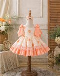 Little Sunshine Lolita Dress 3M–2Y | Orange Baby Dress with Lace | Play & Party