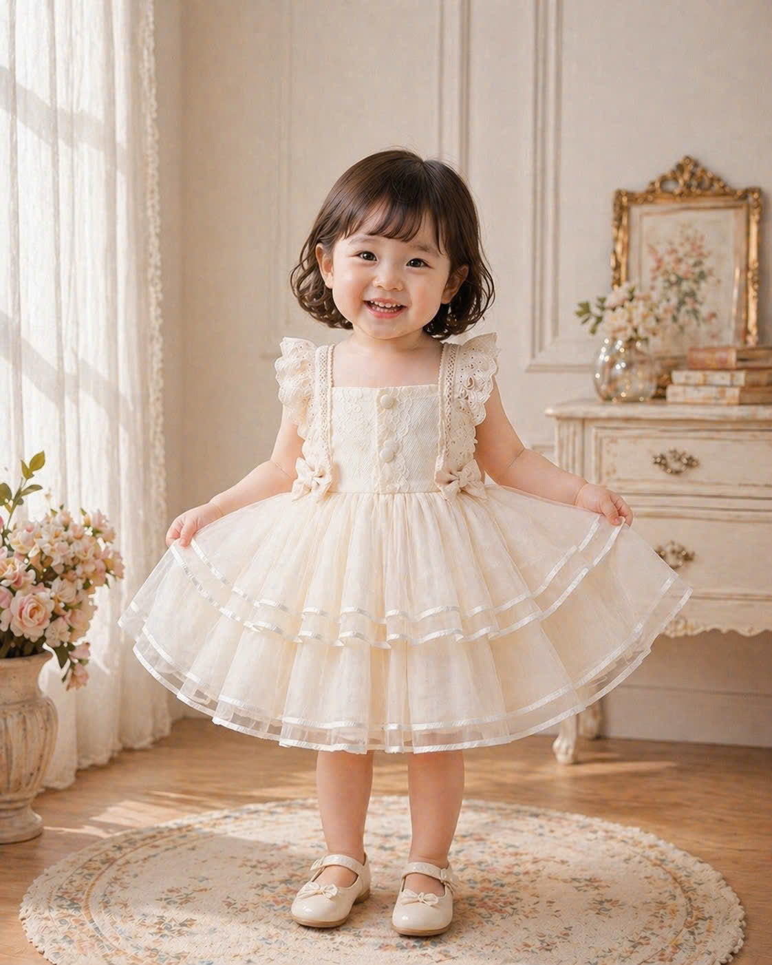 Sweet Ruffle Lolita 3M–2Y | Lace Tulle Baby Outfit | Play & Photoshoot
