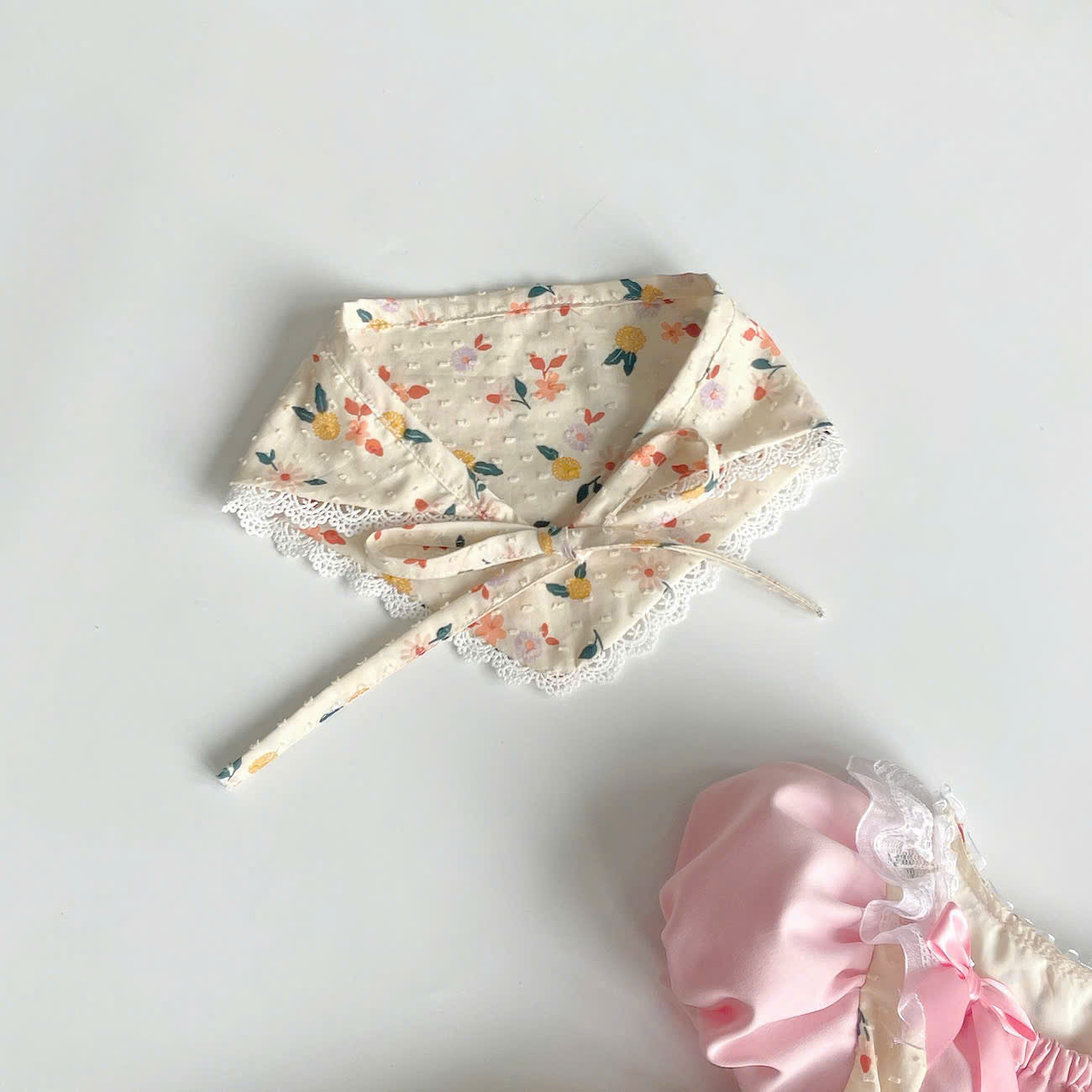Cinderella Cottage Dress Set 3M–3Y | Vintage Lace Apron Baby Dress with Bonnet | Photoshoot & Party Outfit