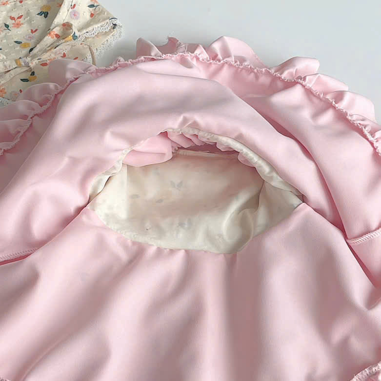 Cinderella Cottage Dress Set 3M–3Y | Vintage Lace Apron Baby Dress with Bonnet | Photoshoot & Party Outfit