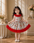 Floral Stripe Lolita Dress 0–3Y | Ruffle Baby Dress | Photoshoot & Party Outfit