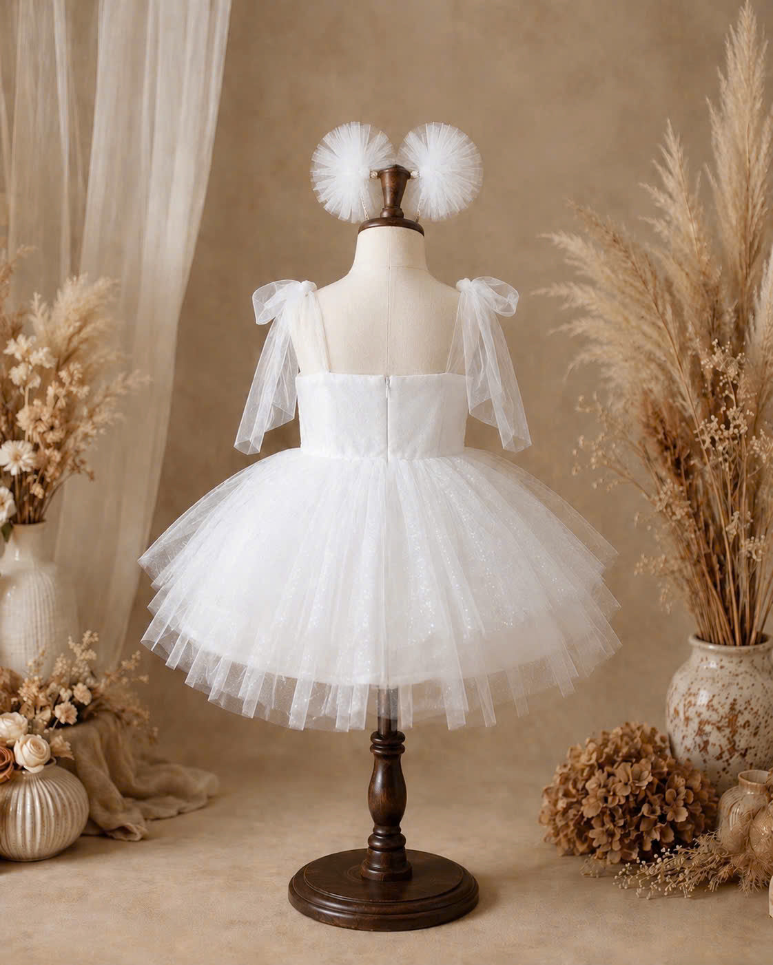 Snow Angel Lolita Dress Newborn-2Years | White Tulle Baby Dress