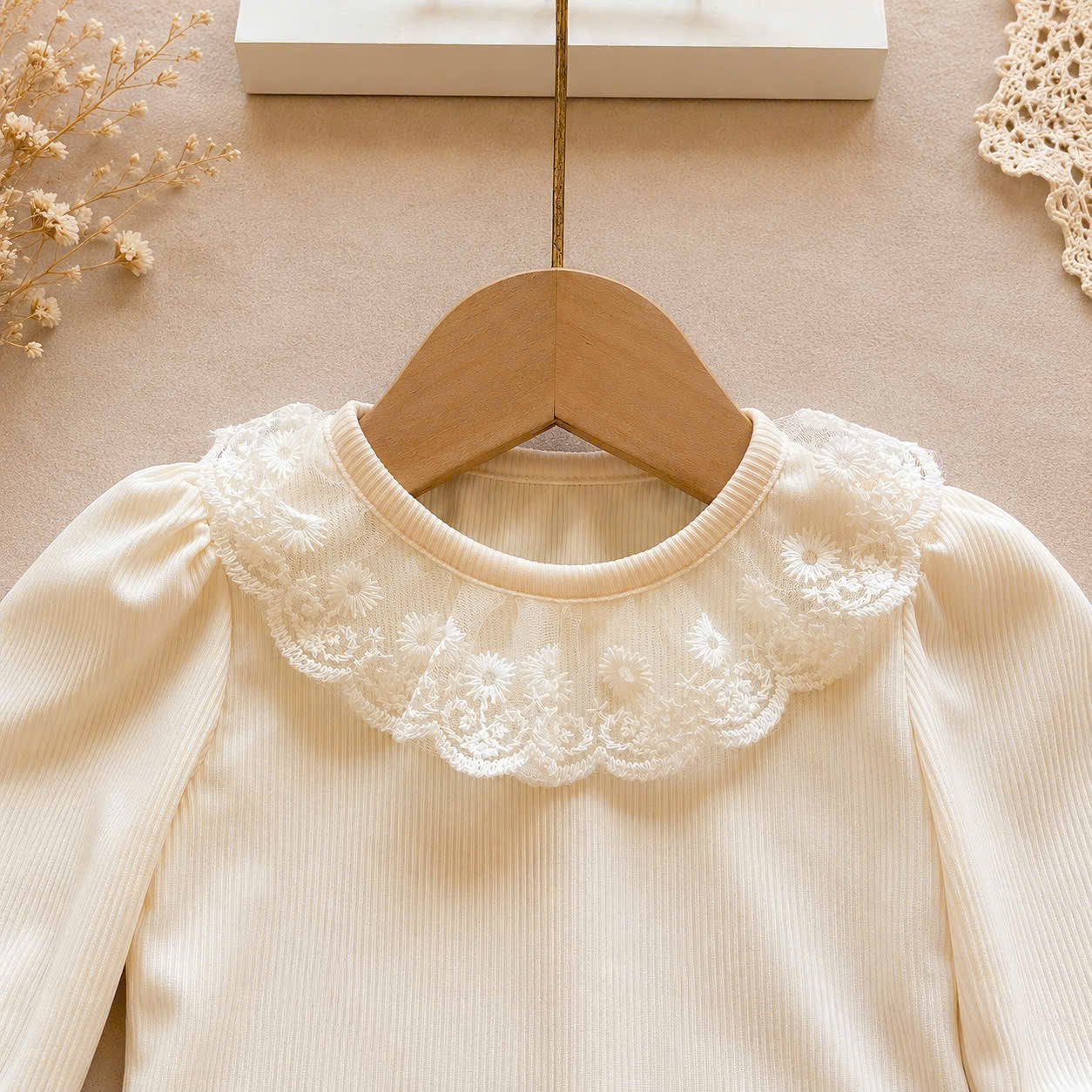 Lace Delight Ensemble NB-2Y | Lace Baby Top & Skirt Outfit | Autumn & Winter Style