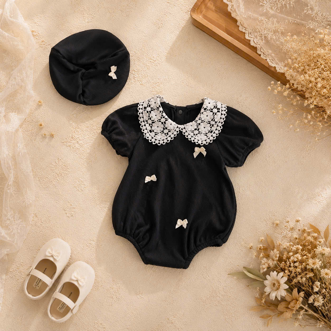 Grammy Love Baby Set NB–12M | Onesie, Cardigan & Hat Outfit | Autumn & Winter Style
