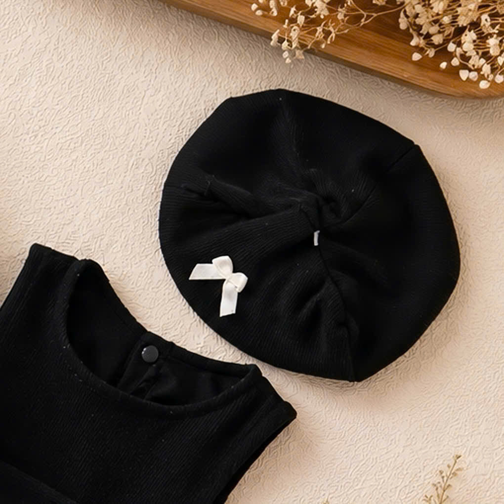 Suzie Knit Baby Romper NB-12M | Vintage Knit Romper with Bonnet | Autumn & Winter Outfit