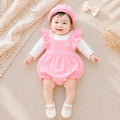 🎀 Rose Petal Romper Set NB-12M | Baby Romper, Top & Bonnet Outfit | Autumn & Winter Style