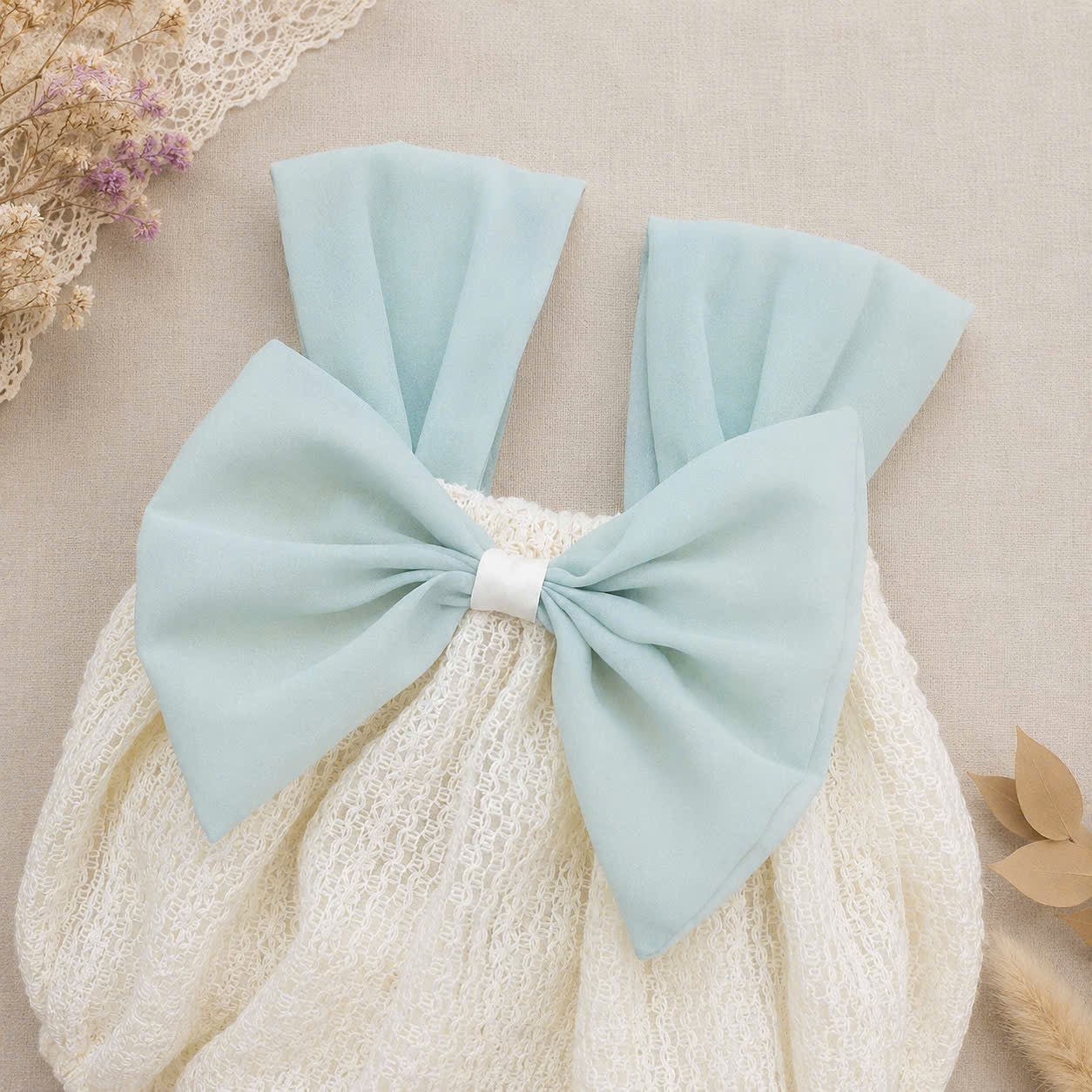 Tint Silk Romper NB–12M | Silk Baby Romper with Lace Details | Spring & Special Occasion Outfit