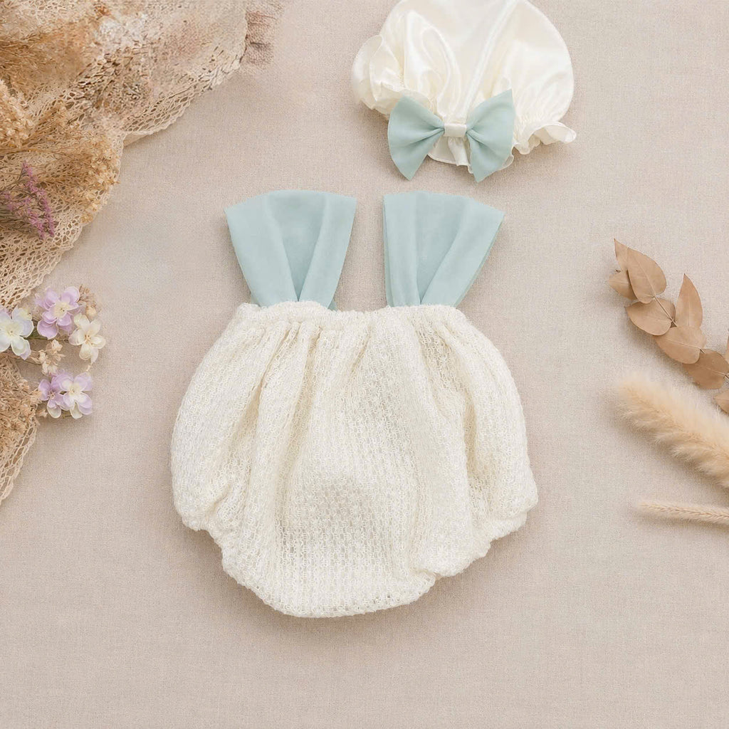 Tint Silk Romper NB–12M | Silk Baby Romper with Lace Details | Spring & Special Occasion Outfit